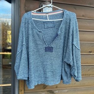 blue free people sweater